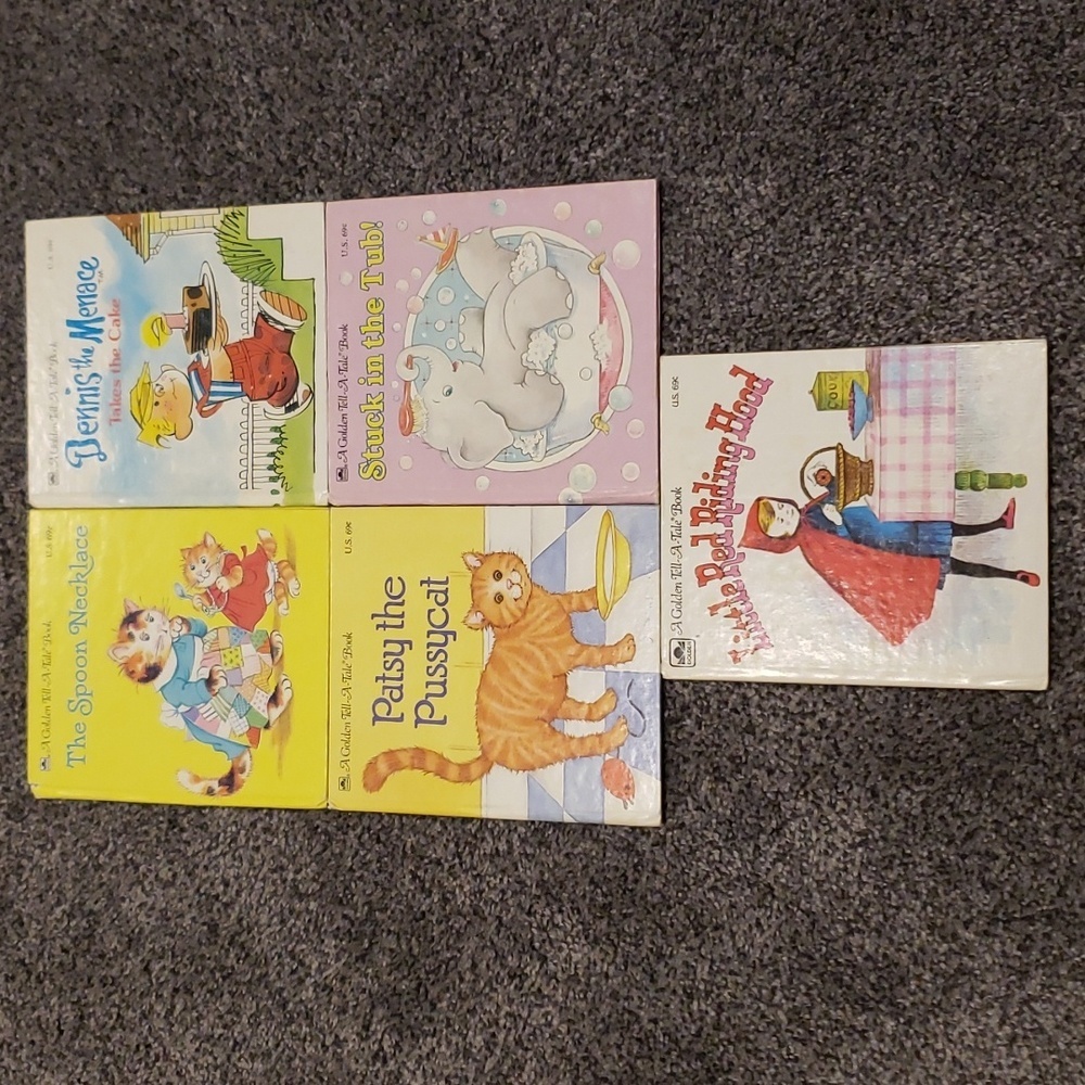 Lot of 5 Golden Tell-A-Tale Books